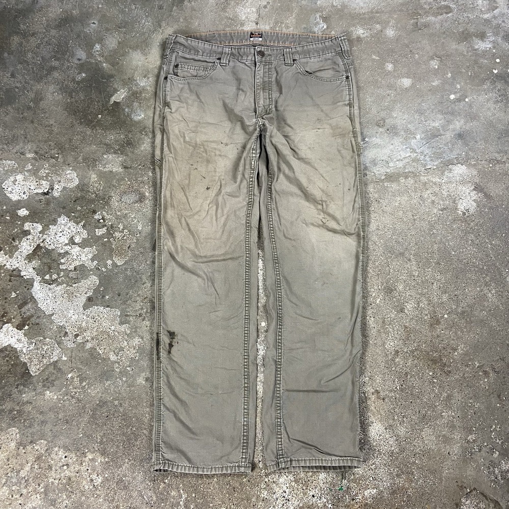 Ridgecut Canvas Pants Size 36x34 Beige Straight Fit Futility Work Wear